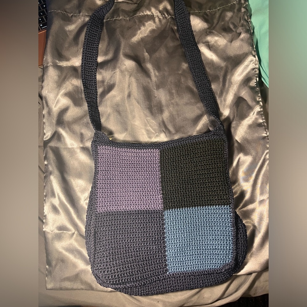 Multicolor checker shoulder bag